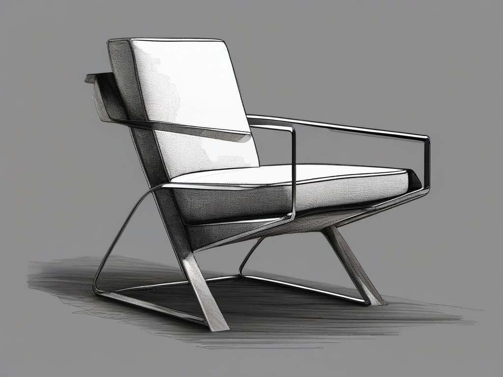 drawing of chair  minimal rough scribbles,doodles,black and white