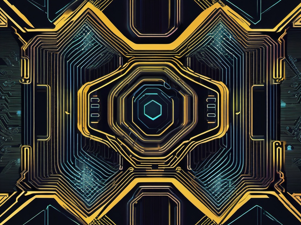 Dual Monitor Wallpaper - Twin-Screen Sci-Fi Control Center  intricate patterns, splash art, wallpaper art