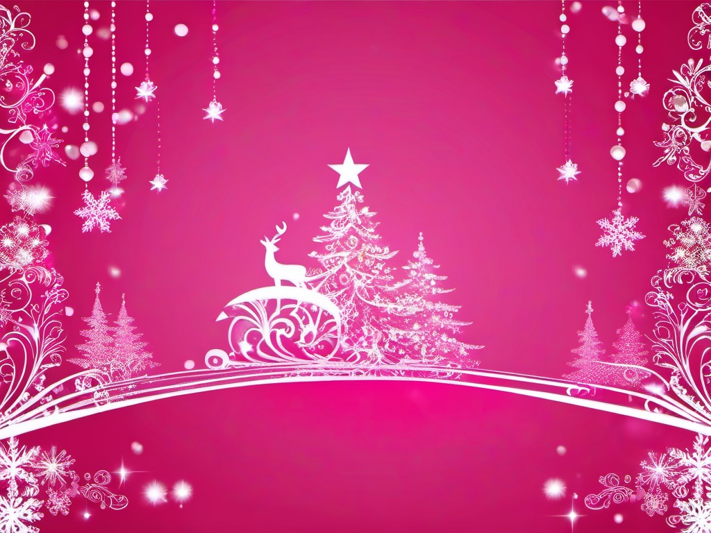 Pink Christmas Background Wallpaper  