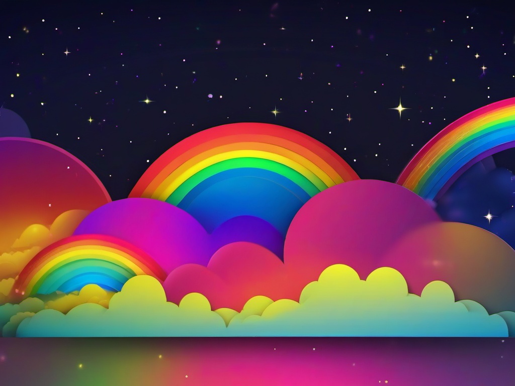 Galaxy Home Screen Rainbow Wallpaper  