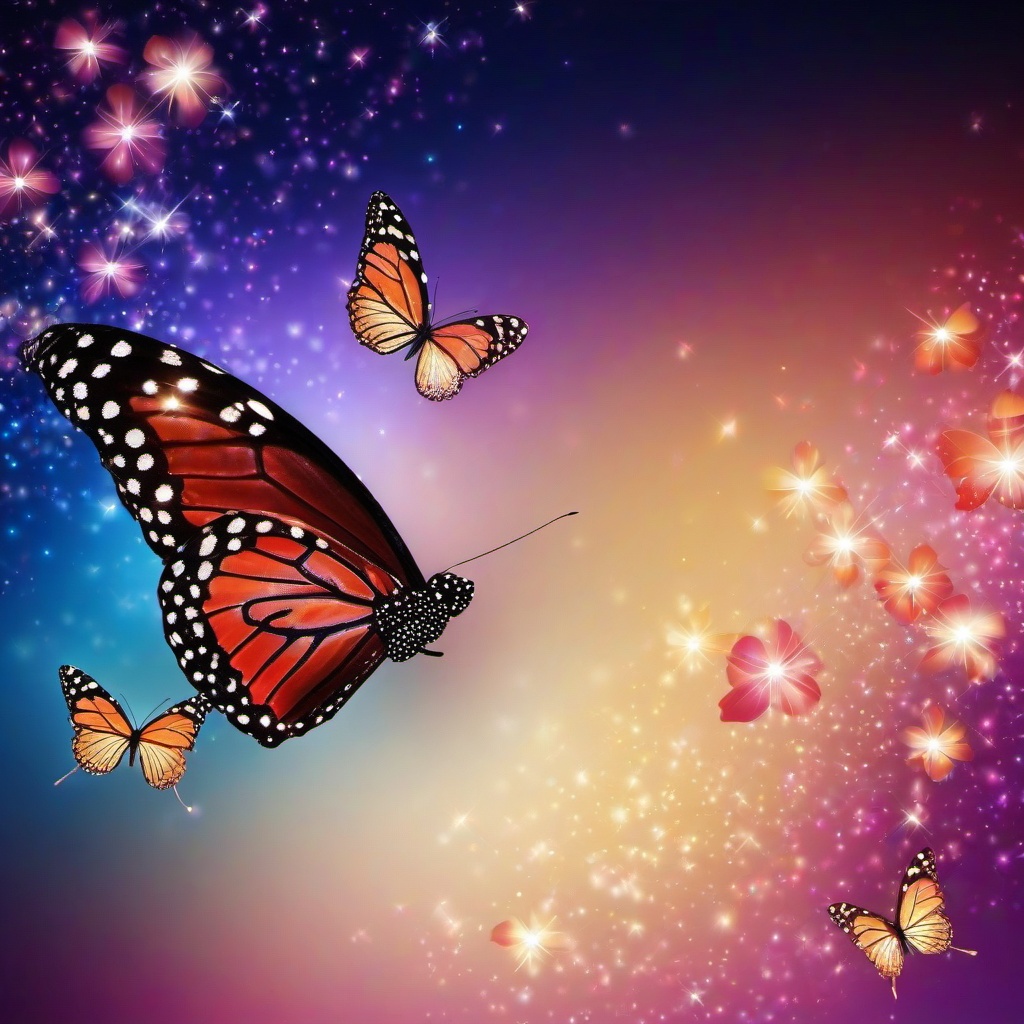 Butterfly Background Wallpaper - glitter wallpaper with butterflies  