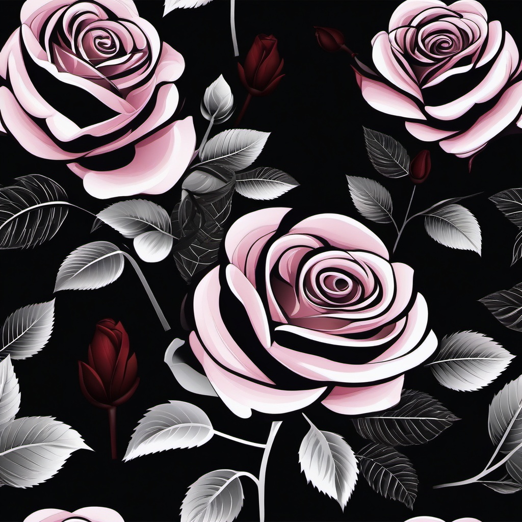 black background rose  