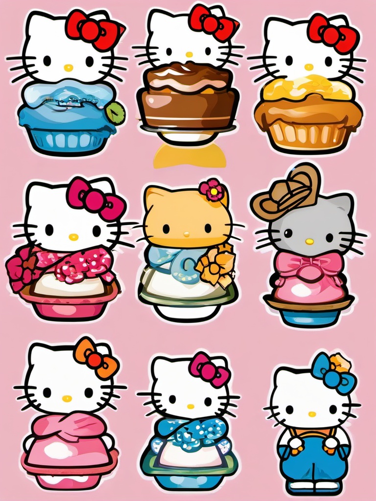 Hello Kitty clipart - Hello Kitty with friends  clipart