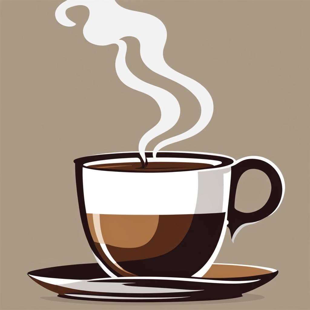 coffee clipart: steam rising from a freshly brewed cup. 