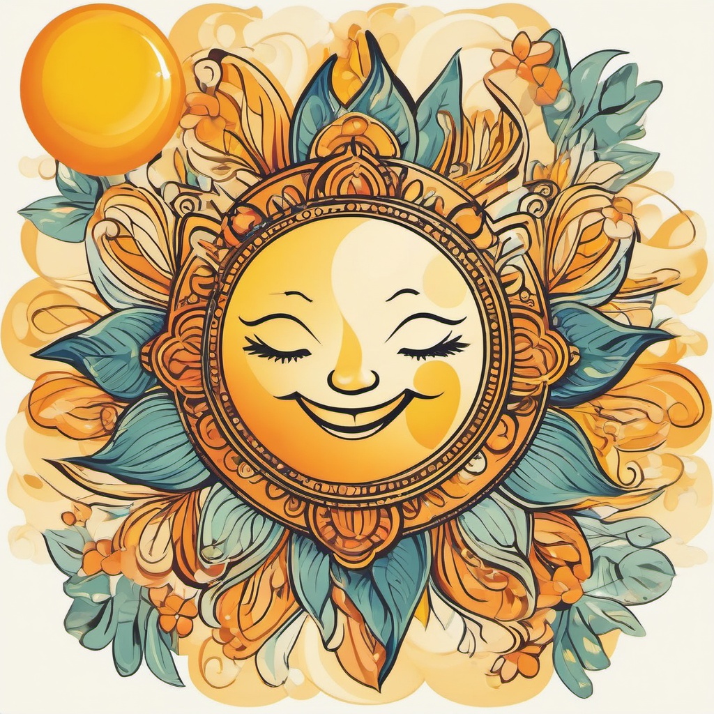 Sun clipart - in a whimsical, cartoon style  