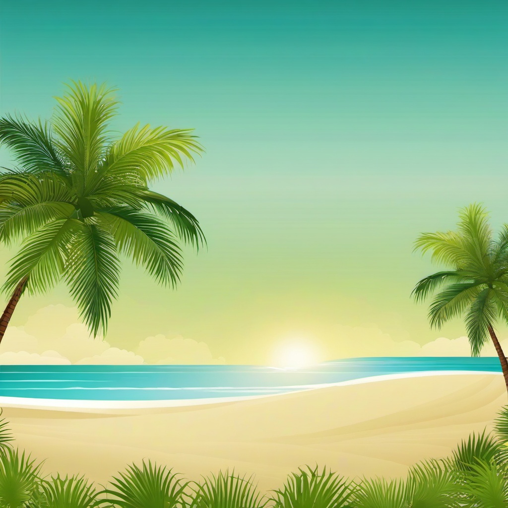 Beach background - beach with palm tree background  