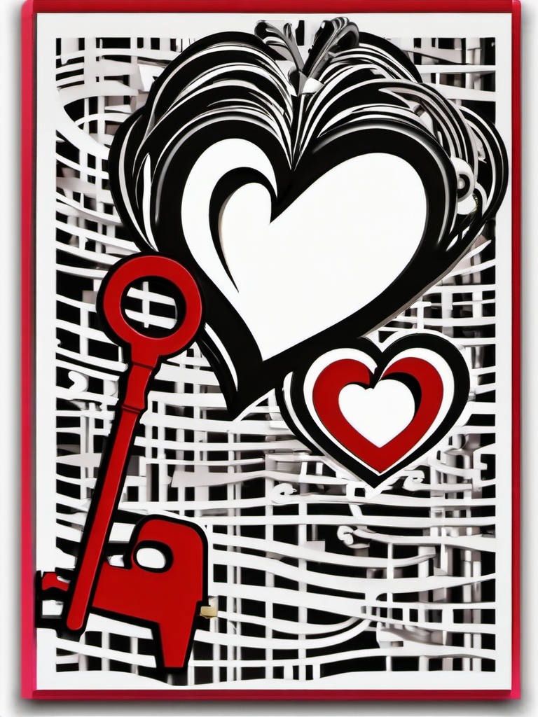 Key clipart - key with a heart shape  clipart