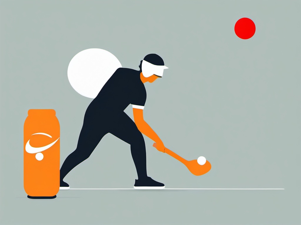 Pickleball clipart - player preparing to hit a pickleball  color,minimalist,vector clipart