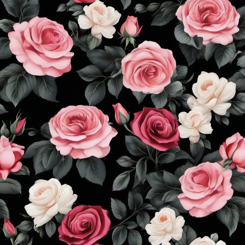 Flower Background Wallpaper - aesthetic black rose wallpaper  