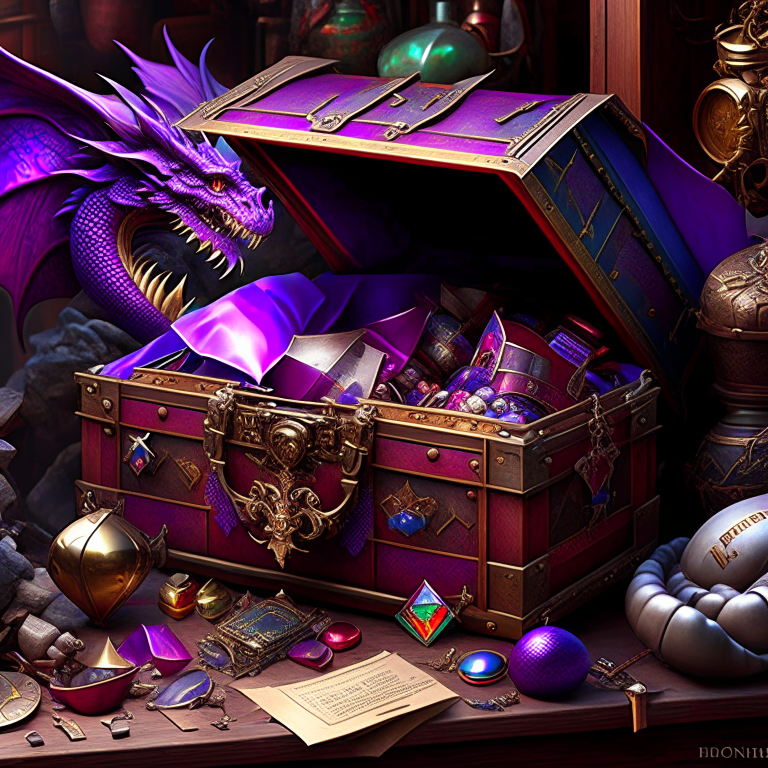 ignatius dragon hoards treasures in its lair. 