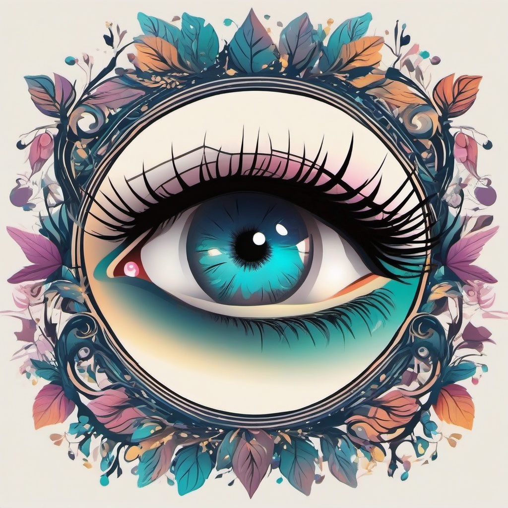 Eyes clipart - enchanted eyes in a fantasy world  color,minimalist,vector clipart