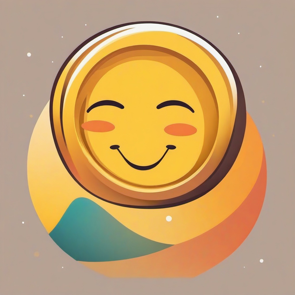 Smiley clipart - smiley with a sleepy expression and closed eyes  color,minimalist,vector clipart