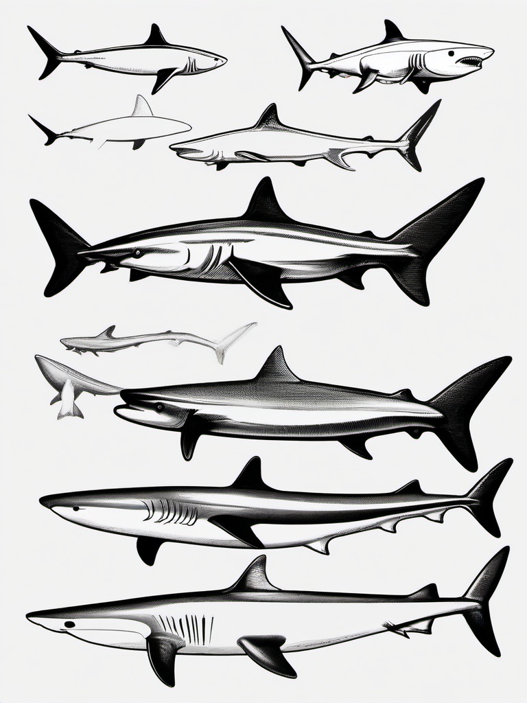 drawing of Common skate shark  minimal rough sketch scribbles,doodles,black and white