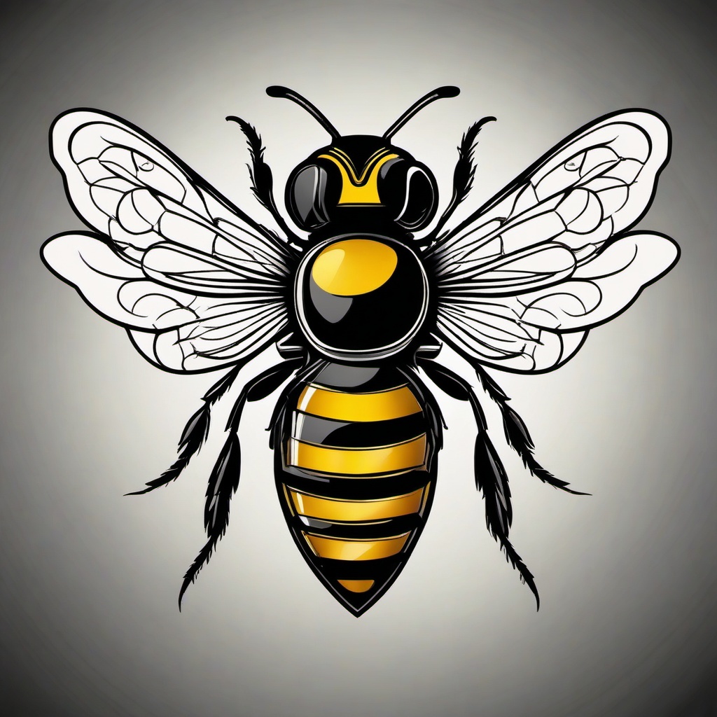 a bee tattoo  vector tattoo design