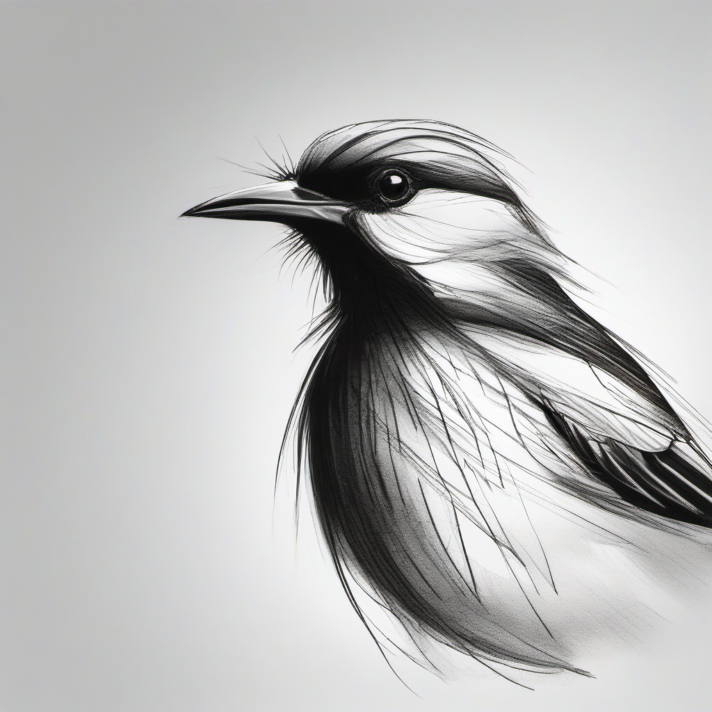 simple sketch of bird  minimal rough sketch scribbles,doodles,black and white