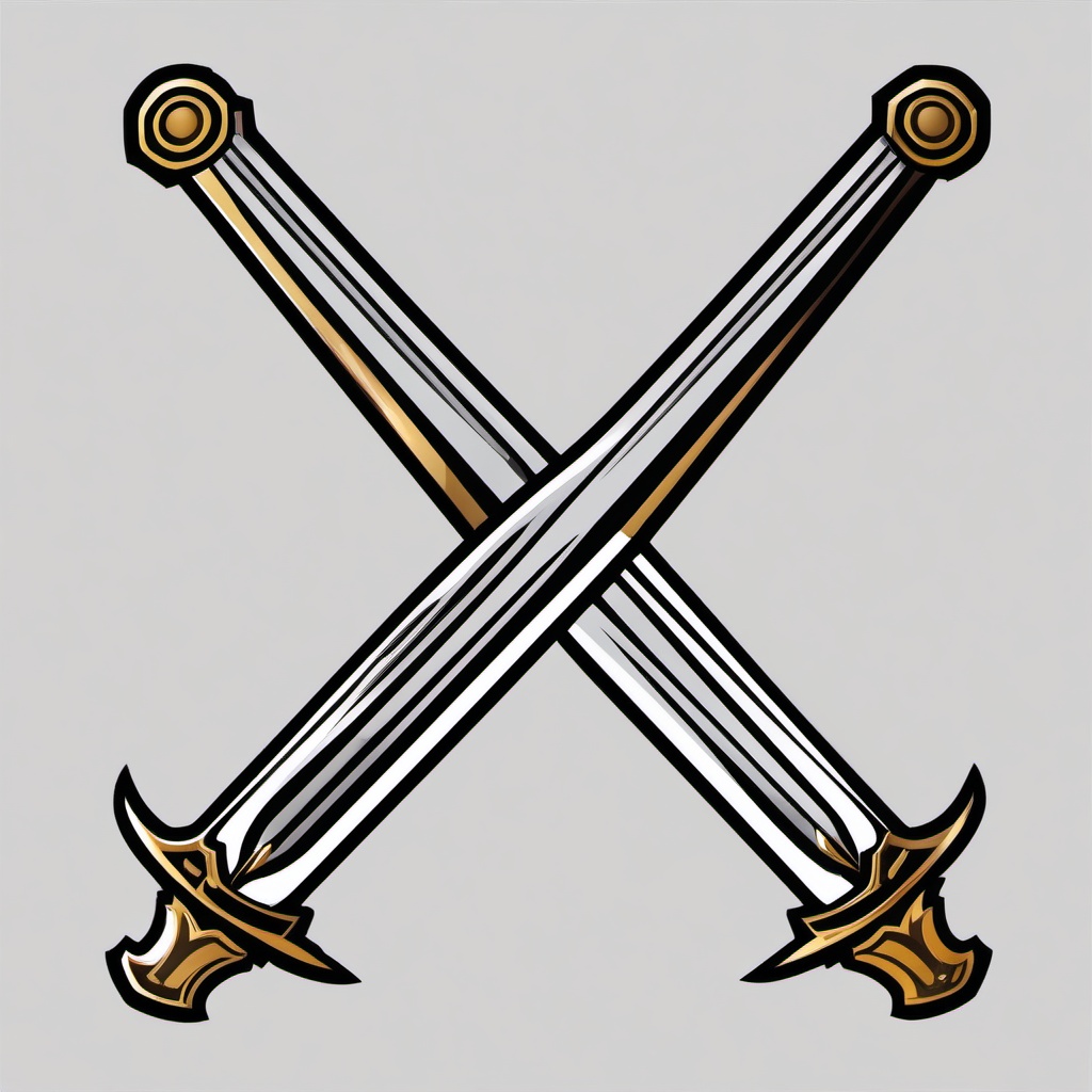 Sword icon - Sword icon symbolizing valor and combat,  color clipart, vector art