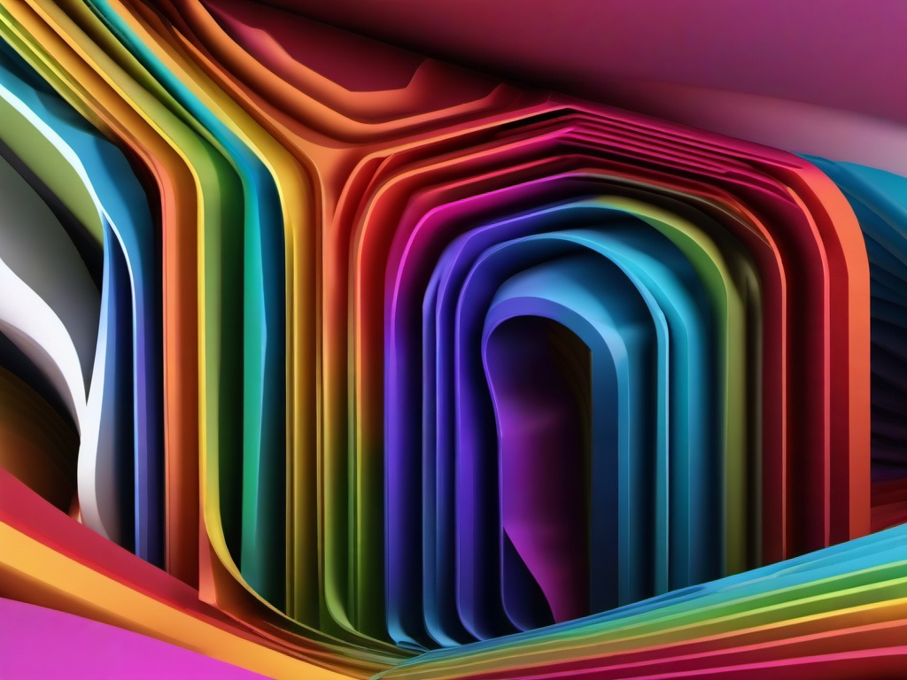 Rainbow 3D Background  