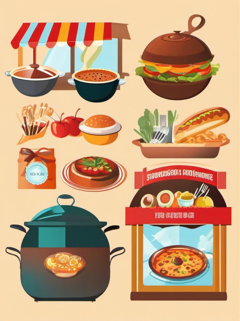 Cooking clipart - food festival atmosphere  vector clipart