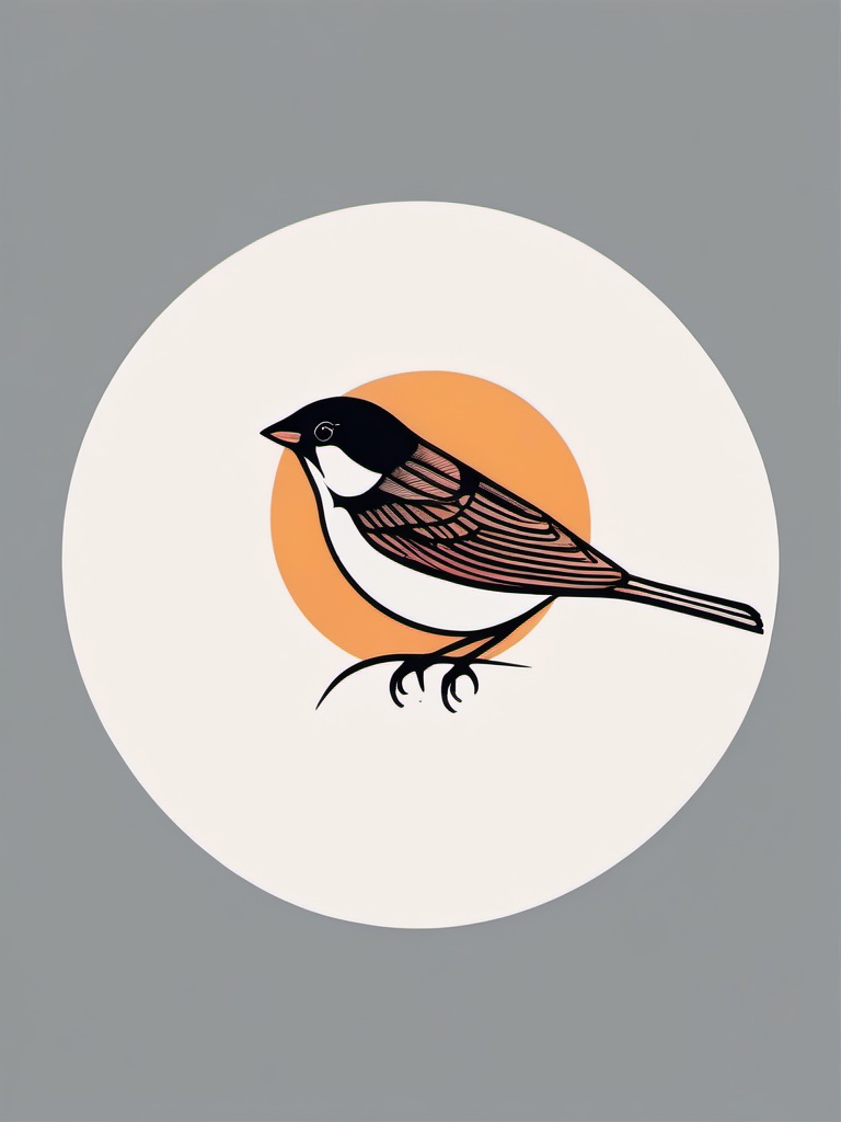 tiny sparrow tattoo  minimalist color tattoo, vector