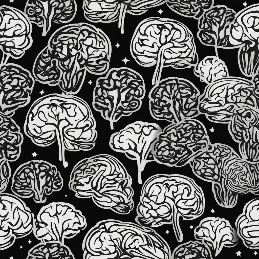 brain clip art black and white 