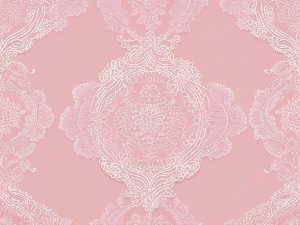 Desktop Pink Aesthetic Wallpaper-Light pink background with delicate floral lace patterns for a vintage, elegant style  background wallpaper