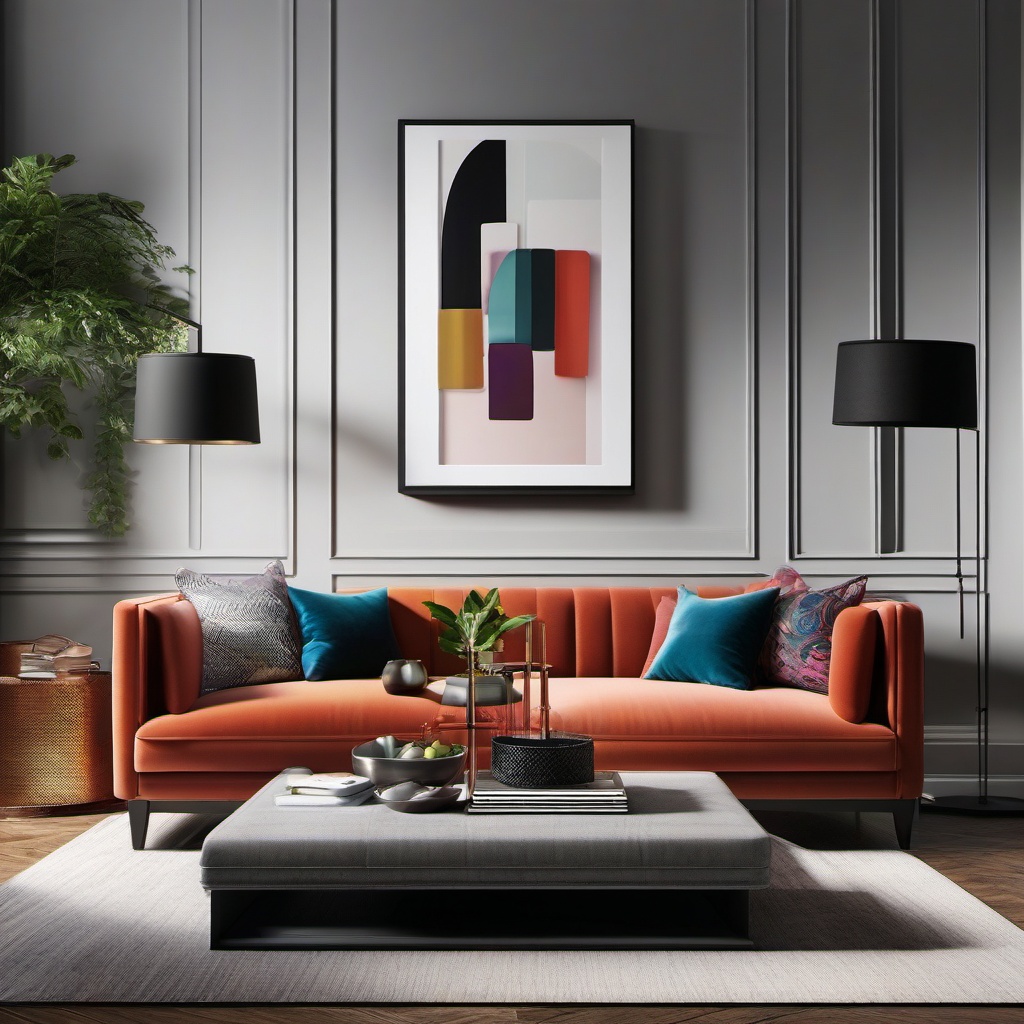 Contemporary Urban Chic - Design a sleek and urban living room with contemporary flair. , living room decor ideas, multicoloured, photo realistic, hyper detail, high resolution,