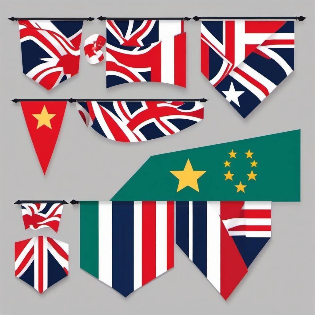 Flag pennant icon - Flag pennant icon for decoration and events,  color clipart, vector art