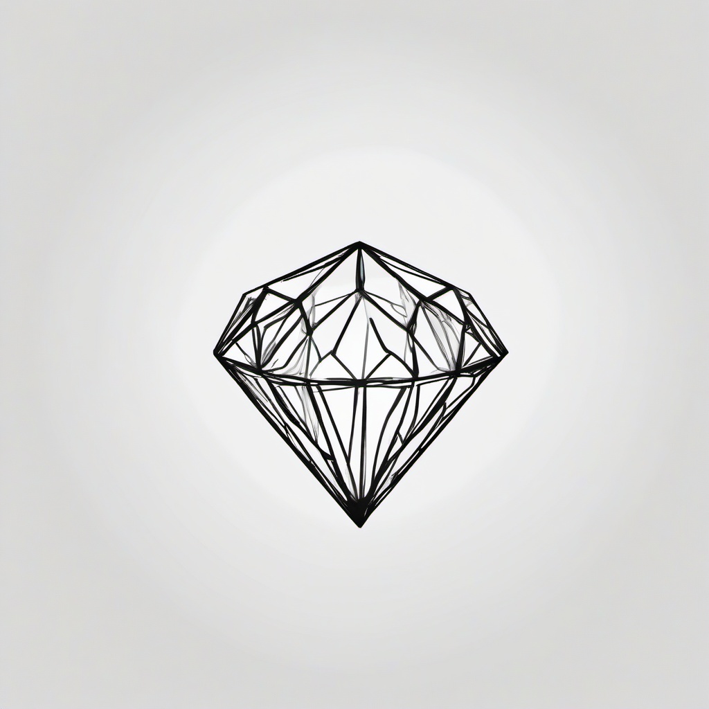 drawing of a sparkling diamond  minimal rough sketch scribbles,doodles,black and white