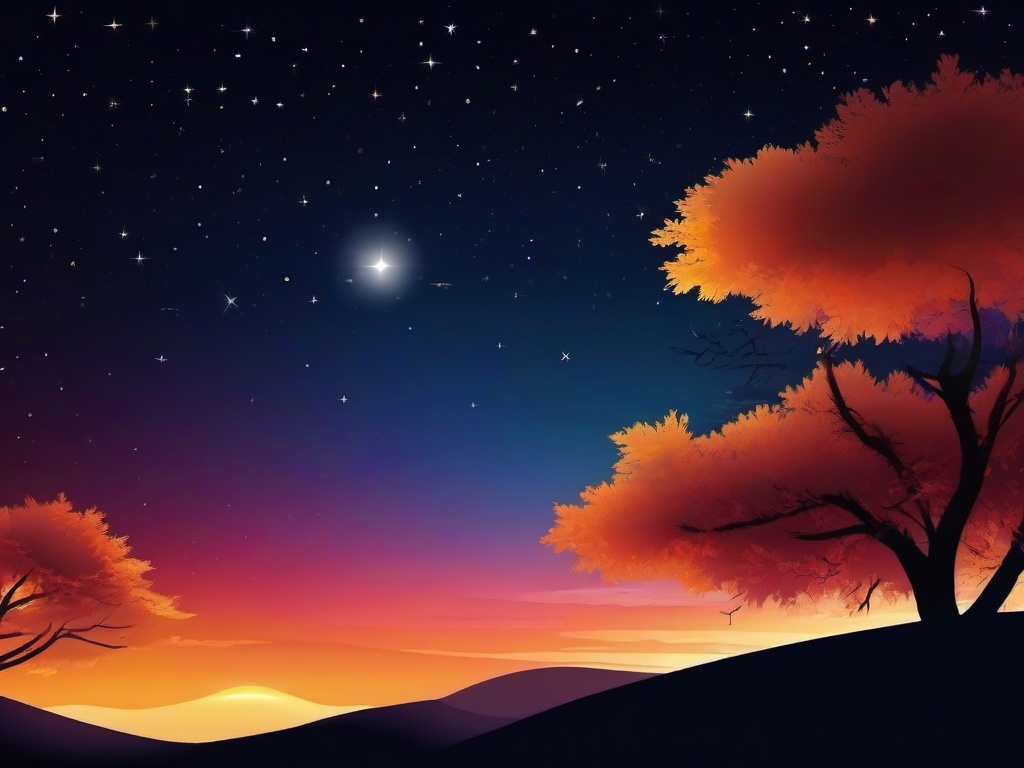 Sunset Wallpaper - Sunset fading into starry night.  sunset background