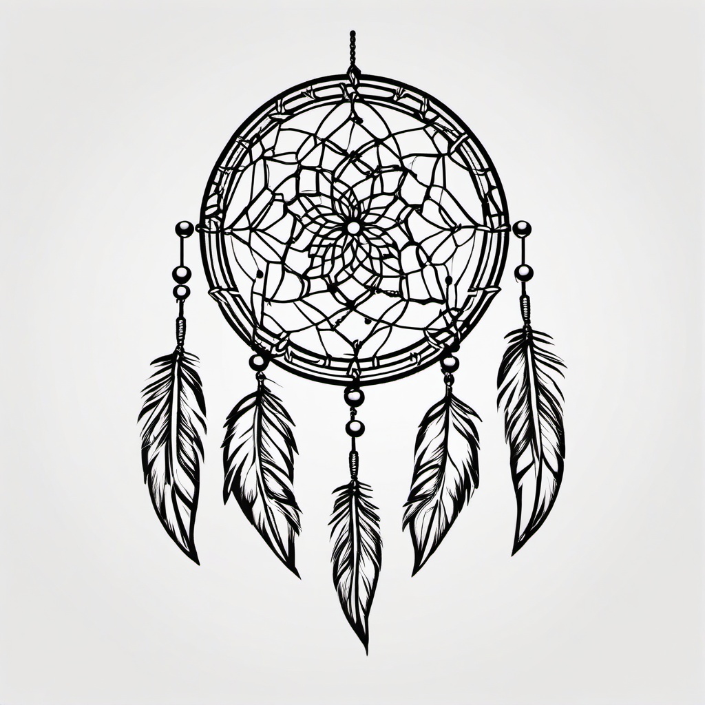 Dream Catcher Small Tattoo - Small-sized dream catcher tattoos.  simple vector tattoo,minimalist,white background