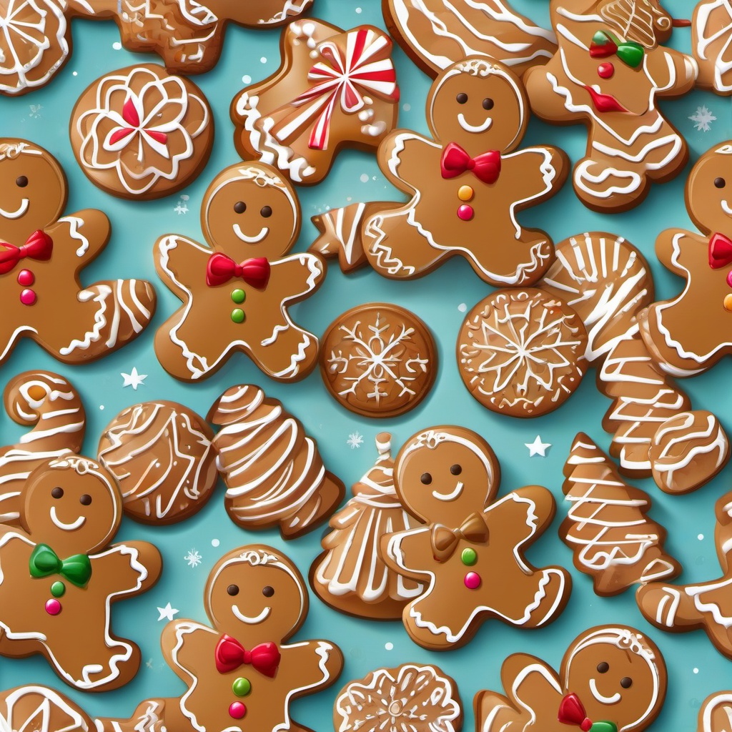 Gingerbread Man clipart - children decorating gingerbread cookies  