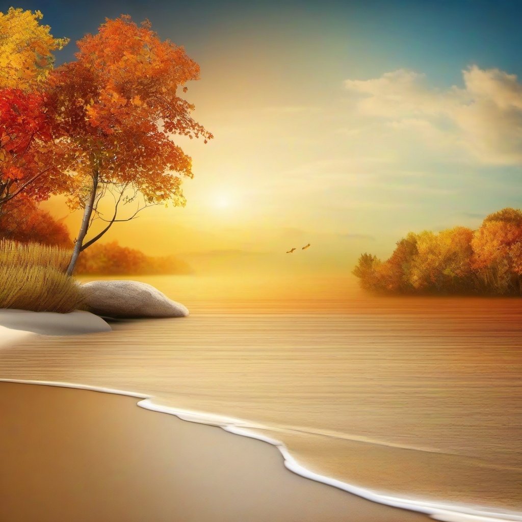 Beach background - fall beach background  