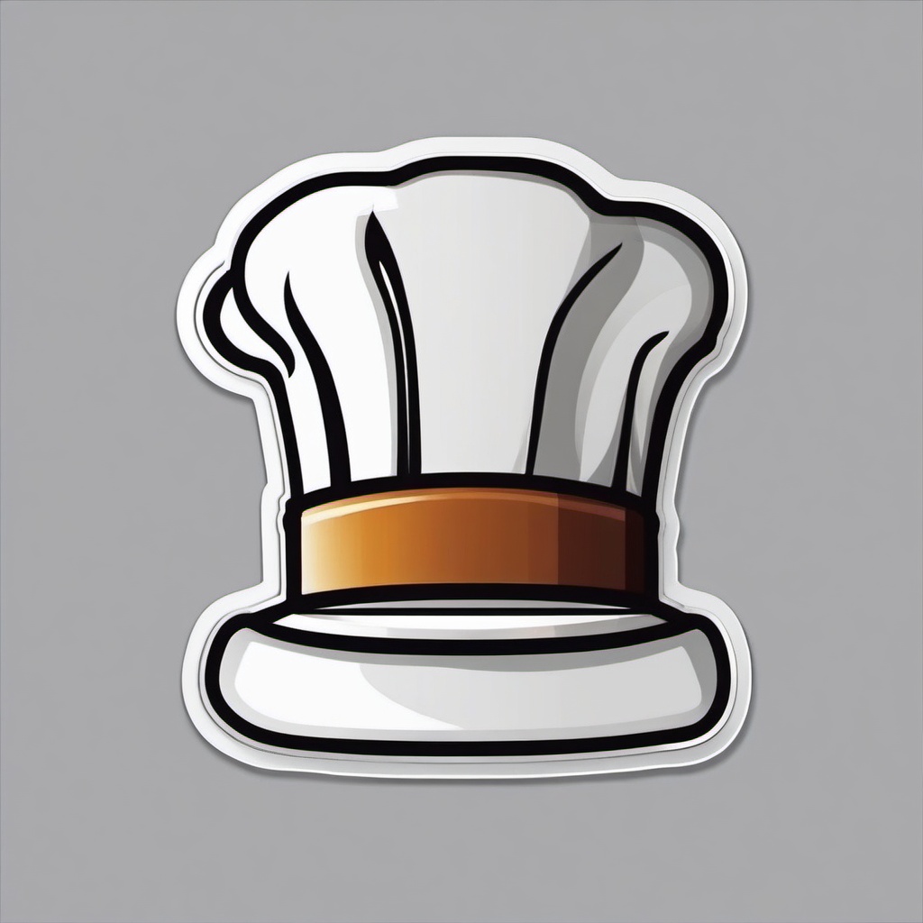 Cooking Chef Hat Sticker - Culinary delight, ,vector color sticker art,minimal