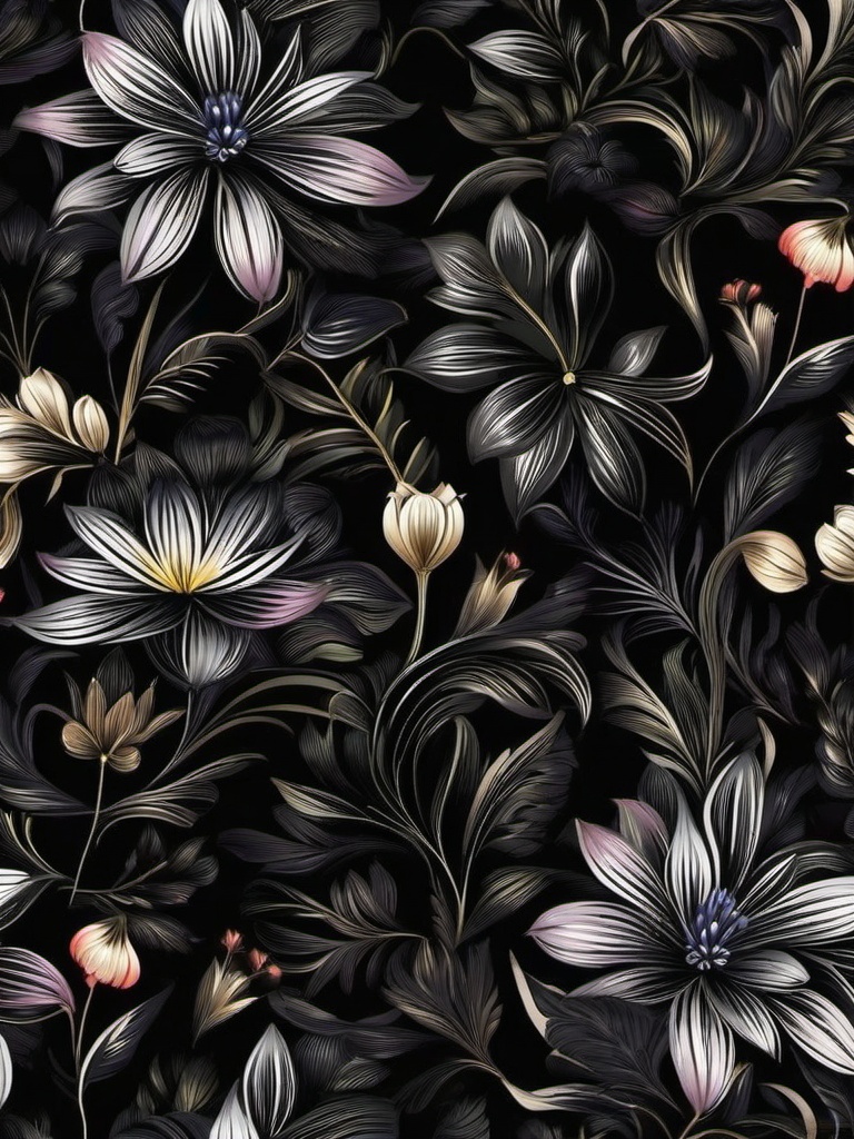 Flower Wallpaper In Black Background  ,mobile iphone background wallpaper