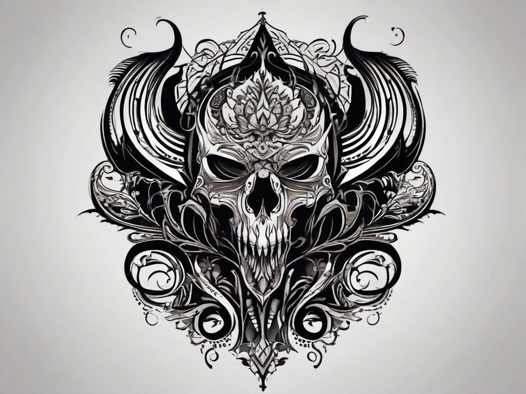 gothic dark tattoos  simple vector color tattoo