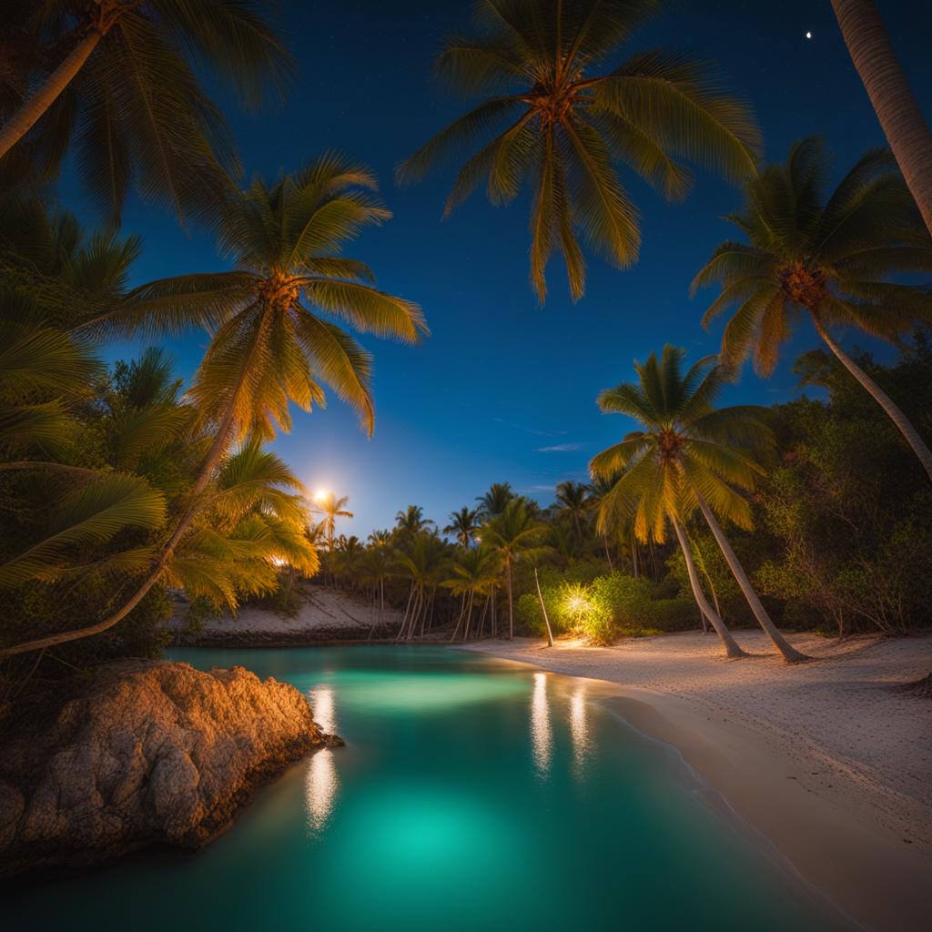 the florida keys - imagine a mystical night in the florida keys, where coral reefs, clear waters, and a laid-back atmosphere come to life under the moon. 