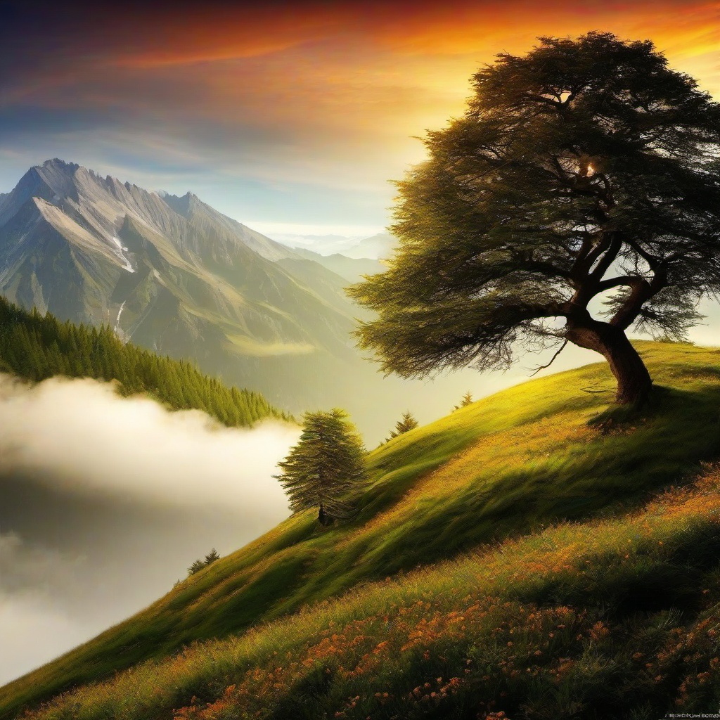 Mountain Background Wallpaper - mountain tree background  