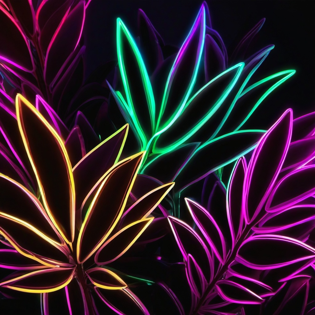 Neon Background Wallpaper - neon plant wallpaper  