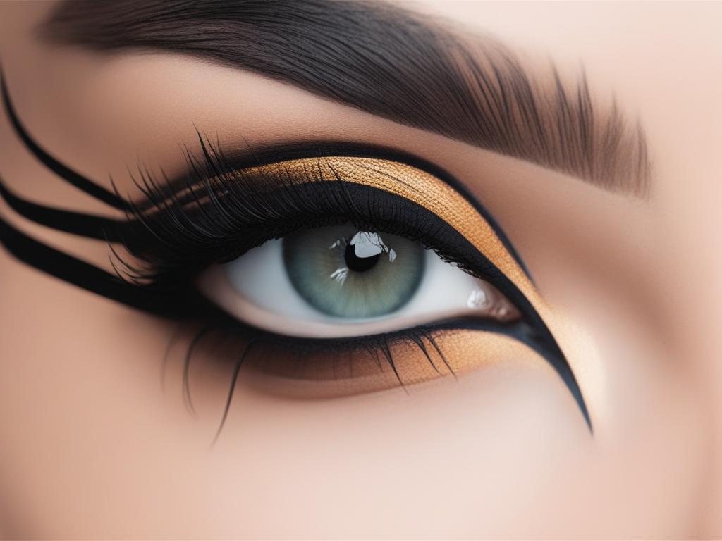 eyeliner tattoo minimalist color design 