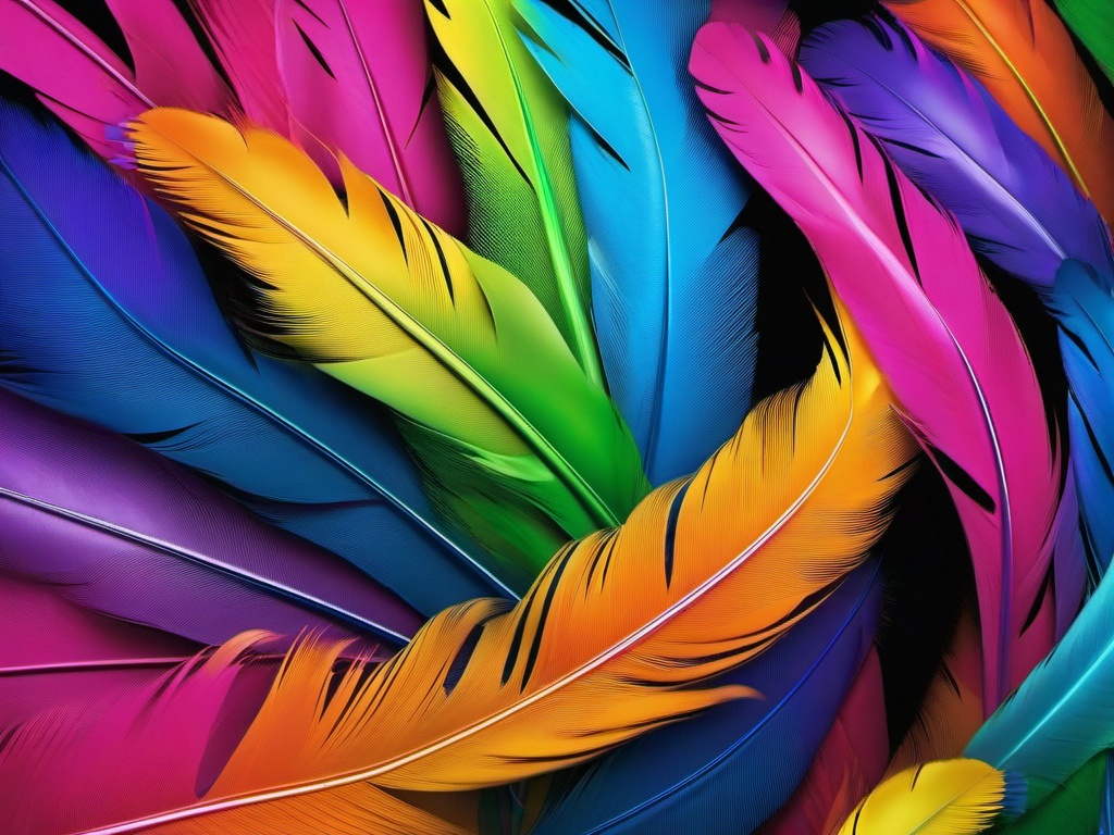 Rainbow Feather Wallpaper  