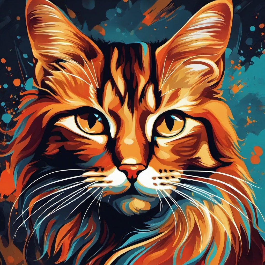 Cat Background Wallpaper - cat painting background  