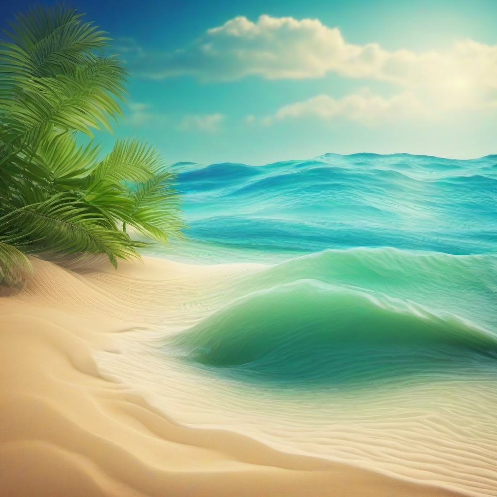 Beach background - summer waves background  