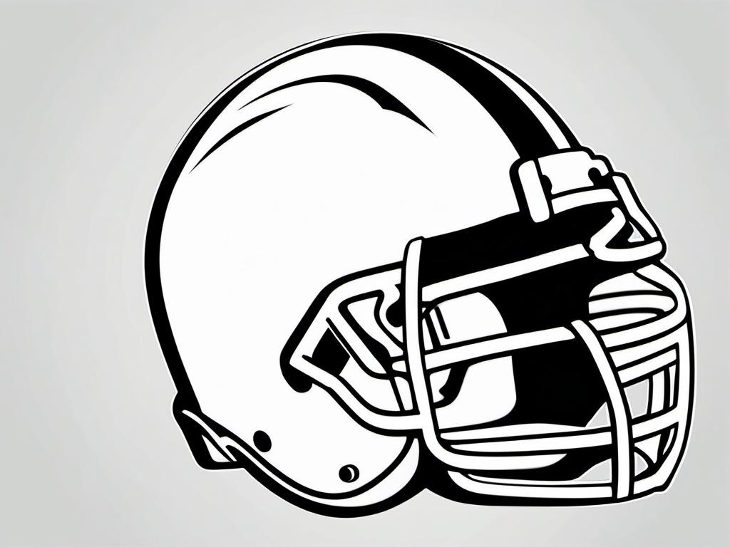 Football Helmet Clipart - A football helmet for protection.  color vector clipart, minimal style