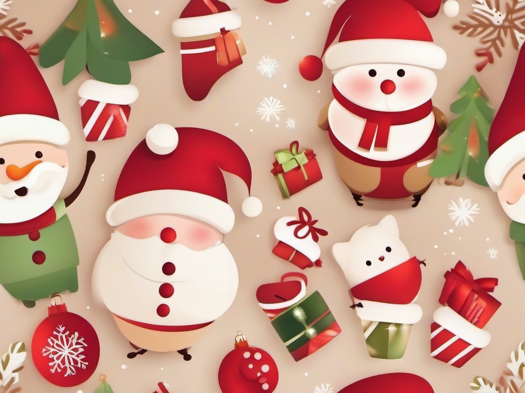 Cute Cartoon Christmas Wallpaper  