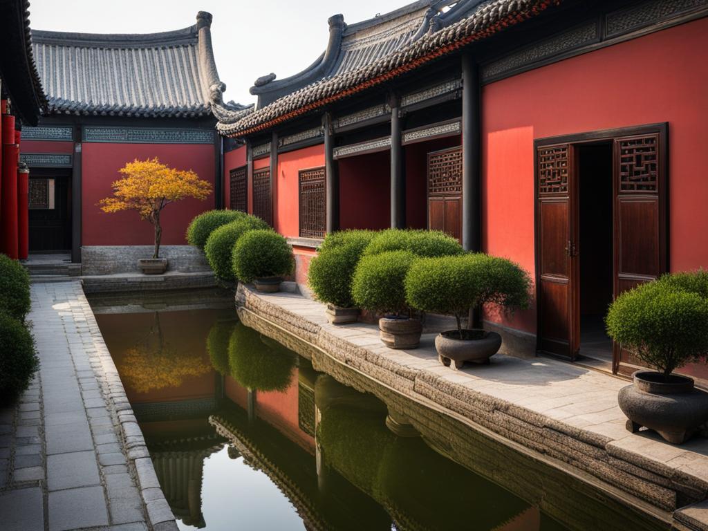 chinese hutongs, with traditional courtyard homes, preserve history in beijing, china. 