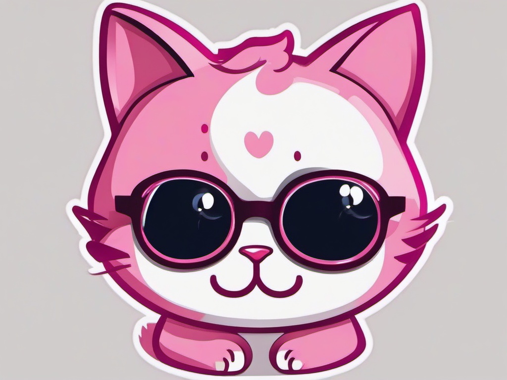 pink cute cat wallpaper cartoon  ,desktop background wallpaper