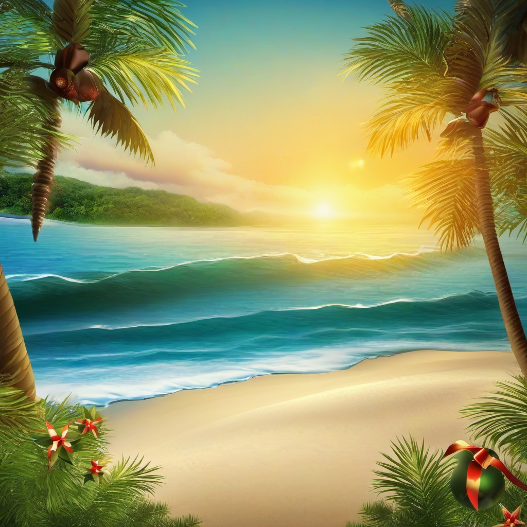 Beach background - free christmas beach wallpaper  