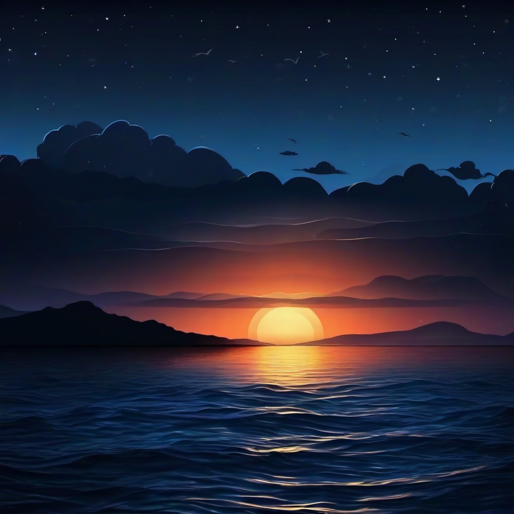 Ocean Background Wallpaper - night sea background  