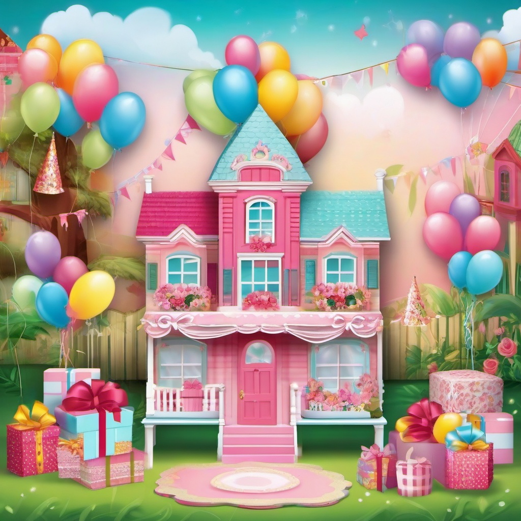 Birthday Background Wallpaper - gabby's dollhouse birthday backdrop  