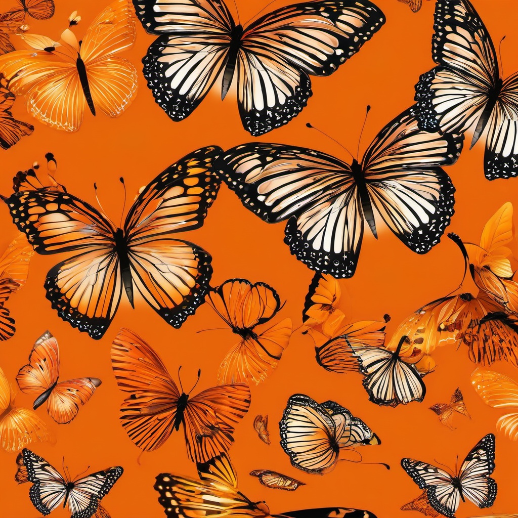 Orange Background Wallpaper - orange butterfly background  